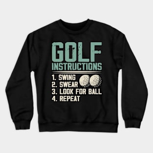 Golf Instructions  T Shirt For Women Men Crewneck Sweatshirt